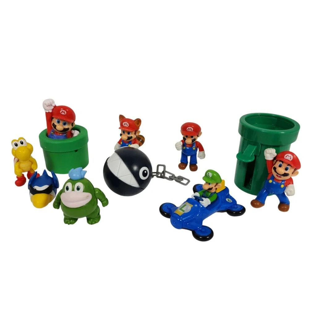 Nintendo Super Mario Action Figure Playset Koopa Troopa Goomba Chain Toy Lot